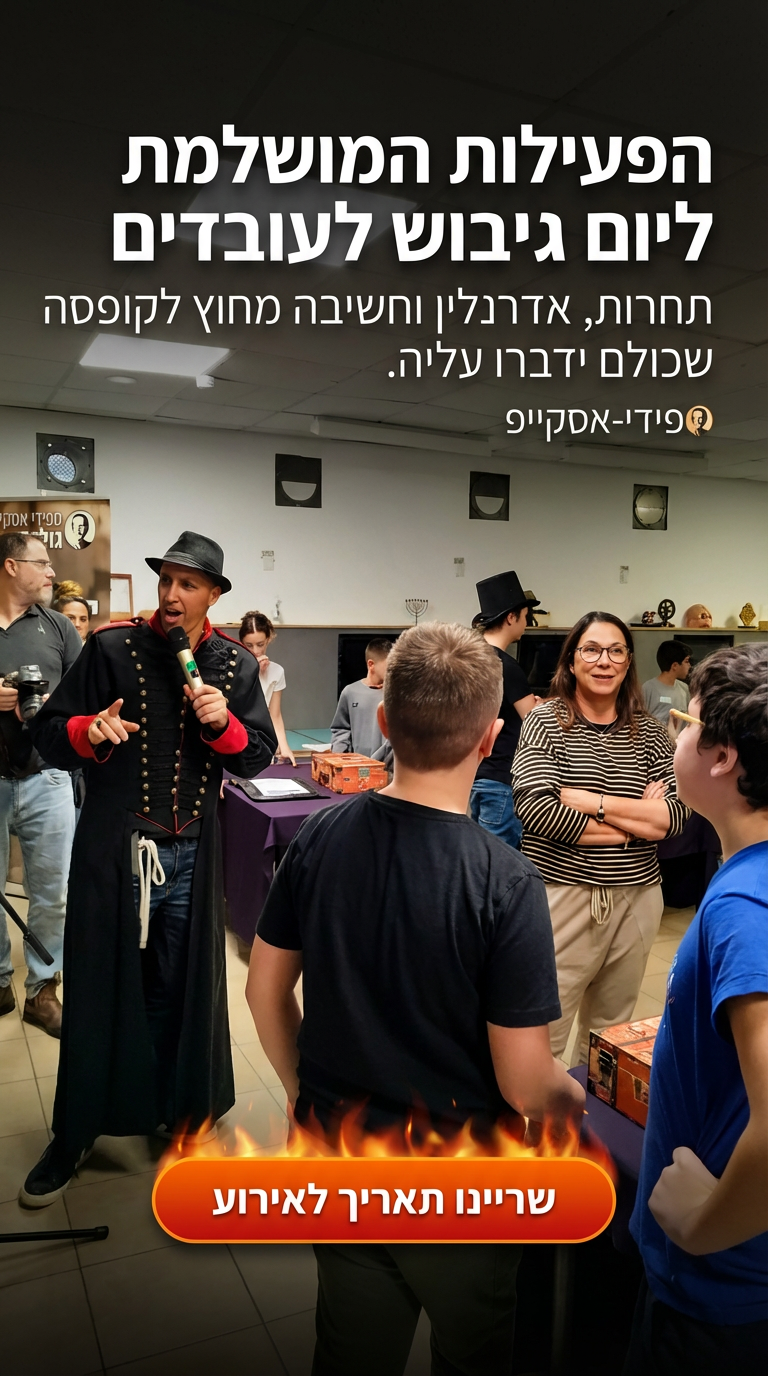 שריינו תאריך לאירוע חברה בלתי נשכחעם קליוסטרו